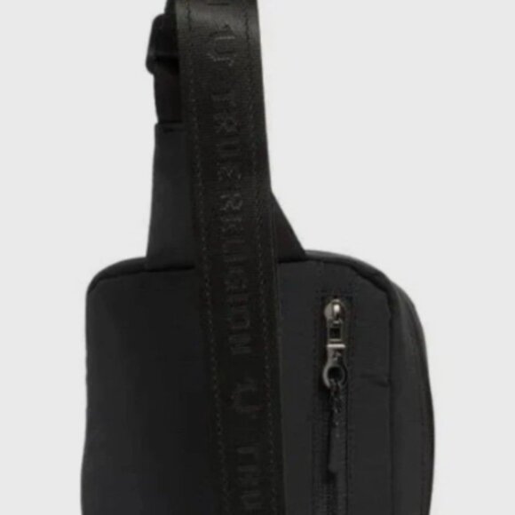 TRUE RELIGION MEN'S Sling Crossbody Bag "PORTER" Black TR104439 BRAND-NEW w/tags - Picture 2 of 16